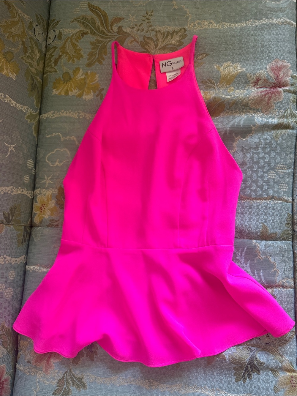 NG The Label Hot Pink Peplum Top